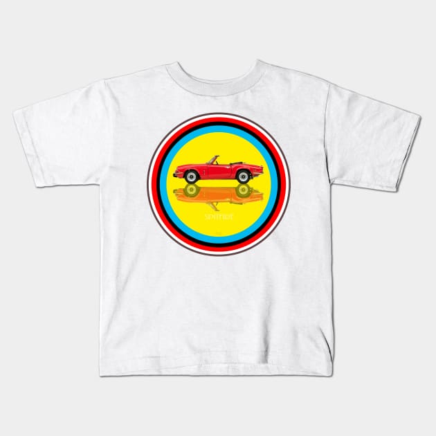 Triumph Spitfire on target Kids T-Shirt by AaaahEeeekStudio